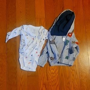 Just one you onesie & jacket. Size 3 months
